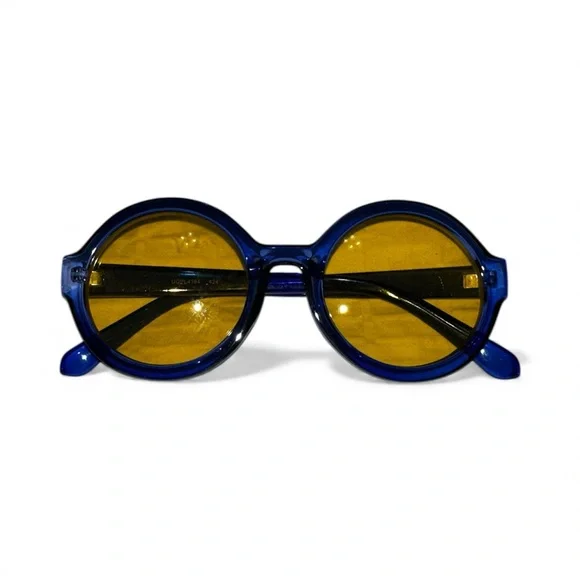 Urban Outfitters Round Polarized Yellow Lenses Sunglasses - Picture 1 of 2
